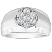 Men's 10k or 14k Yellow,White Gold Round Diamond Ring l 0.95ct l G-H 