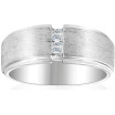 Men's 10K or 14K White Princess Gold Diamond Wedding Ring l 0.25ct l G l VS
