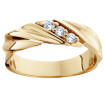 Men's 10K or 14K Yellow Gold Round Diamond Wedding Ring l 0.1ct l H-I 