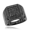 Men's Black Diamond Ring 10K Gold 1.75ct