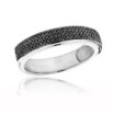Men's Black Diamond Wedding Band 0.6ct 10K or 14K Gold Pave Diamonds Ring