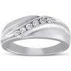 Men's Platinum Diamond Wedding Ring l 0.23ct l G-H 
