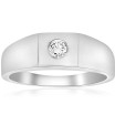 10K or 14k Gold Round Diamond Ring l 0.25ct l H for Men