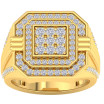 10K or 14k Gold Round Diamond Ring l 2ct l G-H for Men