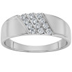 10K or 14k Gold Round Diamond Ring l 0.18ct l G-H for Men