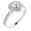 Millie 0.5 Carat Heart Diamond Halo-Style Engagement Ring