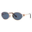 Miu Miu Women's Designer Oval Sunglasses MU52YSZVF1V1 Dark Blue Lenses
