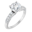 Nora 2 Carat Cushion Diamond Accented Engagement Ring