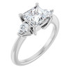 Paisley 1.5 Carat Square Diamond Three-Stone Engagement Ring