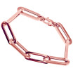14K Rose Gold Hollow Paperclip Bracelet for Men's and Women's