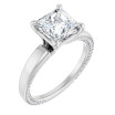 Penelope 2 Carat Square Diamond Accented Engagement Ring
