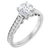 Quinn 1 Carat Round Diamond Accented Sculptural Engagement Ring