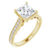Quinn Lab Grown Diamond Ring | 1.5 Carat Square Diamond Accented Engagement Ring