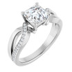 Riley 1 Carat Asscher Diamond Accented Engagement Ring