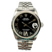 Rolex Oyster Perpetual Datejust Women's Diamond Watch | 31mm | Automatic | Black Dial | 18K Gold Bezel