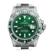 Rolex Submariner Date Emerald / Diamond Stainless Steel Watch Green Dial
