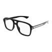 Saint Laurent Men's Designer Square Eyeglasses SL881OPT001 Clear Demo Lens