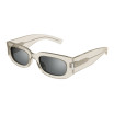 Saint Laurent Unisex Designer Rectangle Transparent Beige RX-Sunglasses SL697003