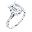 Savannah 2 Carat Emerald Diamond Accented Engagement Ring