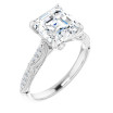 Serenity 2 Carat Asscher Diamond Accented Sculptural Engagement Ring