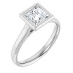 Sophie 1 Carat Square Diamond Bezel-Set Solitaire Engagement Ring