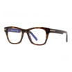 Tom Ford Men's Designer Square Eyeglasses FT5886-B052/52 Clear/Blue-light Black Lens