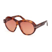 Tom Ford Women's Designer Aviator RX-Sunglasses FT111353T Bordeaux Gradient Lenses