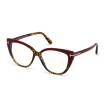 Tom Ford Women's Designer Cat Eye Eyeglasses FT5673-B056/54 Clear Demo Lenses