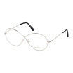 Tom Ford Women's Designer Oval Eyeglasses FT5517018/58 Clear Demo Lens