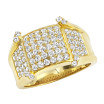 Unique Diamond Pinky Rings Luxurman Men's Diamond Ring in 10K or 14K Gold 1.75ct
