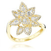 Unique Ladies Multi-Leaf Diamond Cocktail Ring 1.13ct