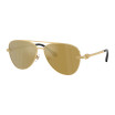 Versace Men's Designer Aviator RX-Sunglasses VE228310027I Brown Gold Mirror Lenses