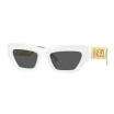 Versace Women's Sunglasses White Cat Eye VE4432U401/87 Dark Grey Lenses