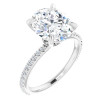 Vivian 2 Carat Oval Diamond Accented Engagement Ring