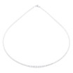 Women's 14k Gold Round Lab Grown Diamond Tennis Necklace Box Clasp F-G