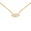 Women's Diamond Evil Eye Pendant with Chain | 14K Gold Necklace | 0.1ct
