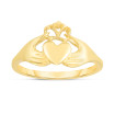 Women's Yellow 14K Gold Claddagh Ring