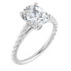 Zoe 2 Carat Oval Diamond Accented Engagement Ring