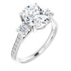 Zoey 1 Carat Oval Diamond Three-Stone Engagement Ring