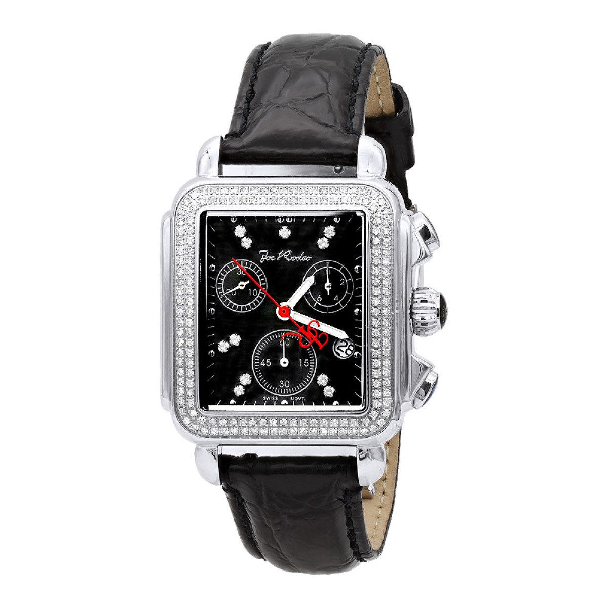 black-leather-band-diamond-  display picture 2