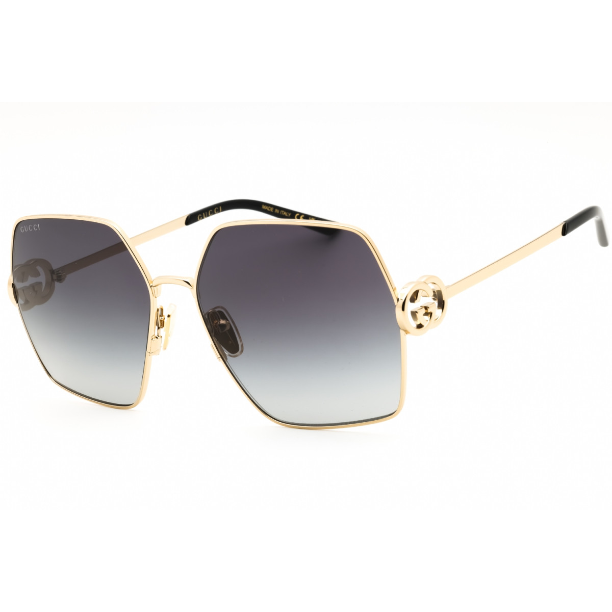 Item Code: M13844, Model Number: GG2163S, UPC: 889652634821, Glasses Style: Square, Glasses Type: RX-Sunglasses, Frame Color: Gold, Frame Material: Metal, Lens Color: Grey Gradient, Bridge Size: 16 mm, Sun Protection: 100% UV, Temple Length: 135 mm.