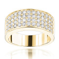 14K Gold Designer Diamond Wedding Band 1.82ct
