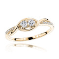 14K Gold 2 Stone Infinite Love and Friendship Diamond Ring for Women 0.25ct