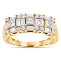 14K Gold Designer Diamond Wedding Band for Women 1.75ct