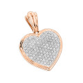 14K Gold Diamond Heart Pendant 0.33ct