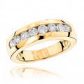 14k Gold Men's Diamond Wedding Ring 0.56ctw