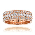 14K Gold Round Diamond Eternity Band 2 Carat Ring by Luxurman