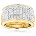 14K Gold Men's Designer Diamond Wedding Band 2.05ct