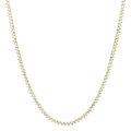 3 Prong 14K Gold Lab Diamond Tennis Necklace for Men and Women
