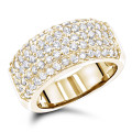 Diamond Wedding Bands 14K Pave Diamond Band 1.5ct